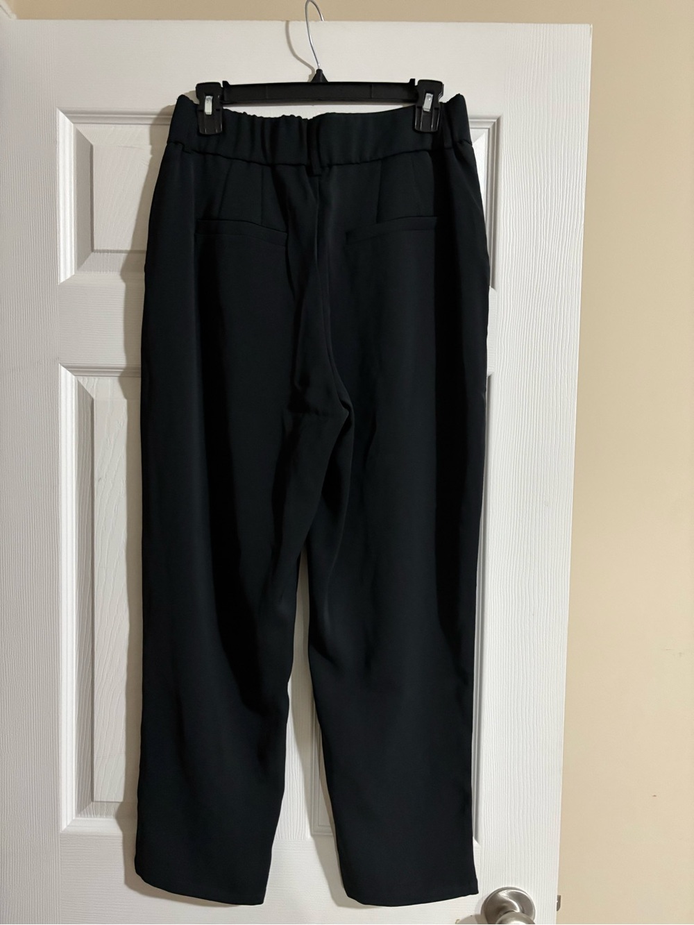 HALARA Black Elastic-Waist Dress Pants